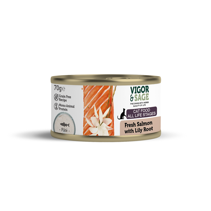 Wet Food Fresh Salmon with Lily Root Cat Food 70g